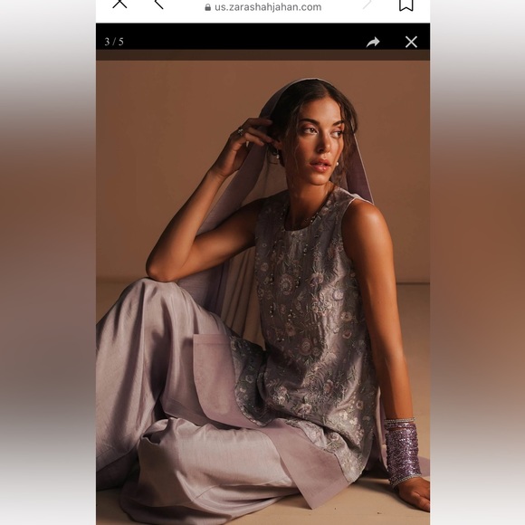 Zara ShahJahan kurta pants Pakistani outfit - Picture 5 of 5